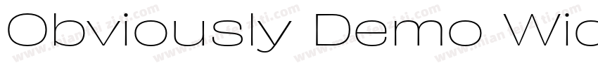 Obviously Demo Wide Semi字体转换